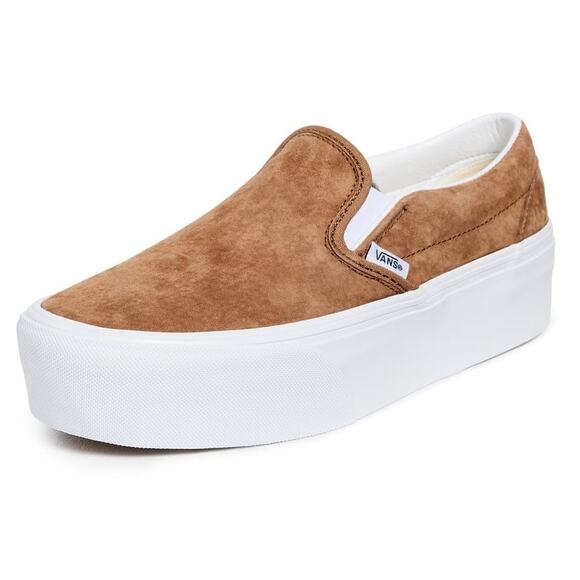 Vans Classic Slip-On Stackform Sneakers Nubuck Chimpmunk Men\'s 7.5 / Women\'s 9 main image 5